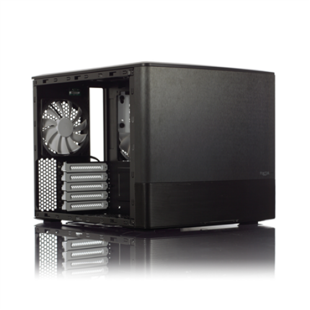 Fractal Design , NODE 804 , Side window , 2 - USB 3.0Audio in/outPower button with LED (white)HDD activity LED (white) , Black , Micro ATX , Power supply included No