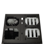 Fractal Design , NODE 804 , Side window , 2 - USB 3.0Audio in/outPower button with LED (white)HDD activity LED (white) , Black , Micro ATX , Power supply included No