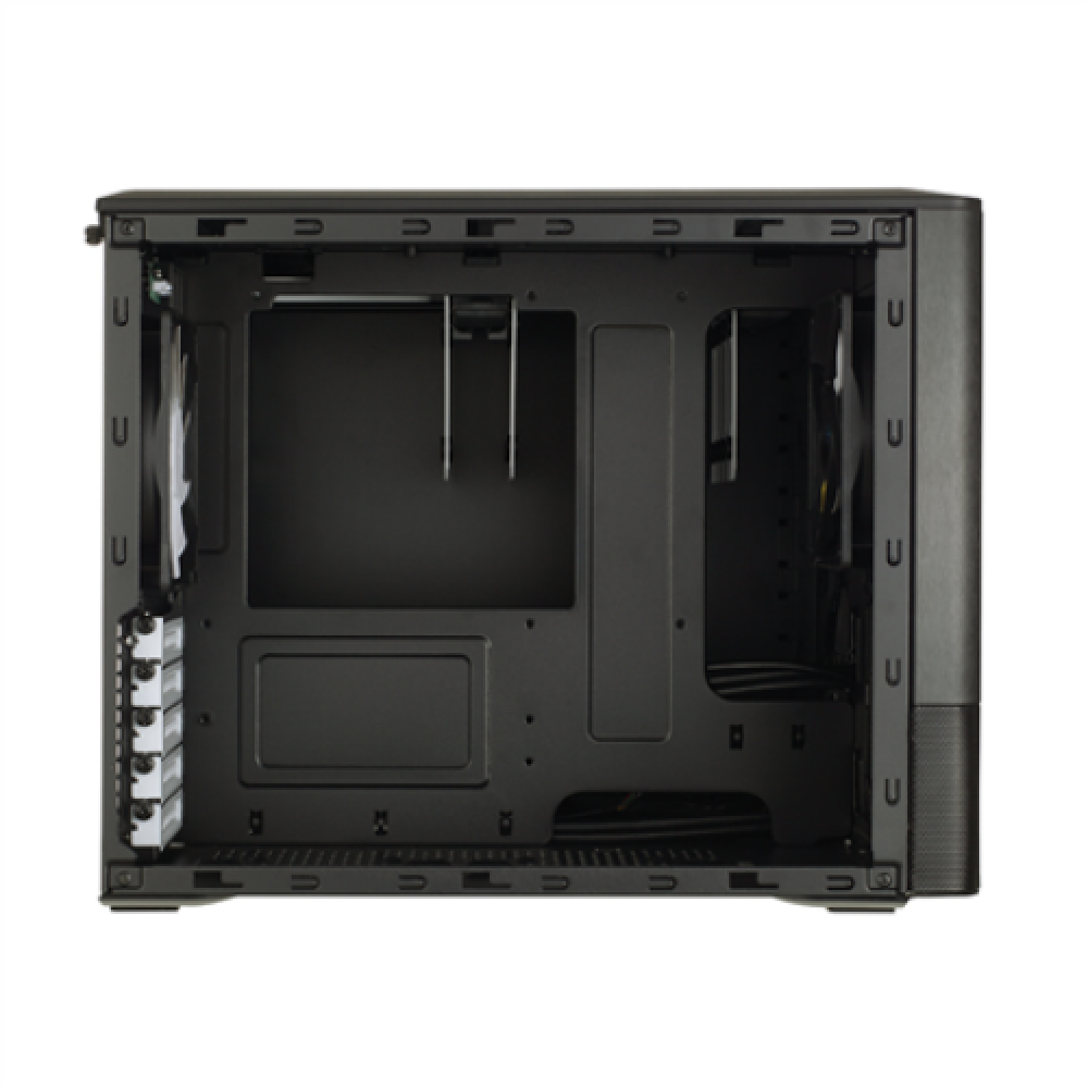 Fractal Design , NODE 804 , Side window , 2 - USB 3.0Audio in/outPower button with LED (white)HDD activity LED (white) , Black , Micro ATX , Power supply included No
