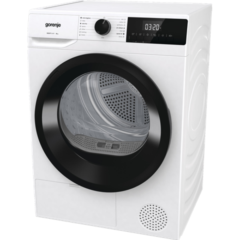 DHNE82 Gorenje Dryer Machine , DHNE82 , Energy efficiency class Class D , Front loading , 8 kg , LED , Depth 55 cm , White