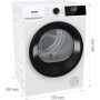 Gorenje Dryer Machine , DHNE82 , Energy efficiency class Class D , Front loading , 8 kg , LED , Depth 55 cm , White