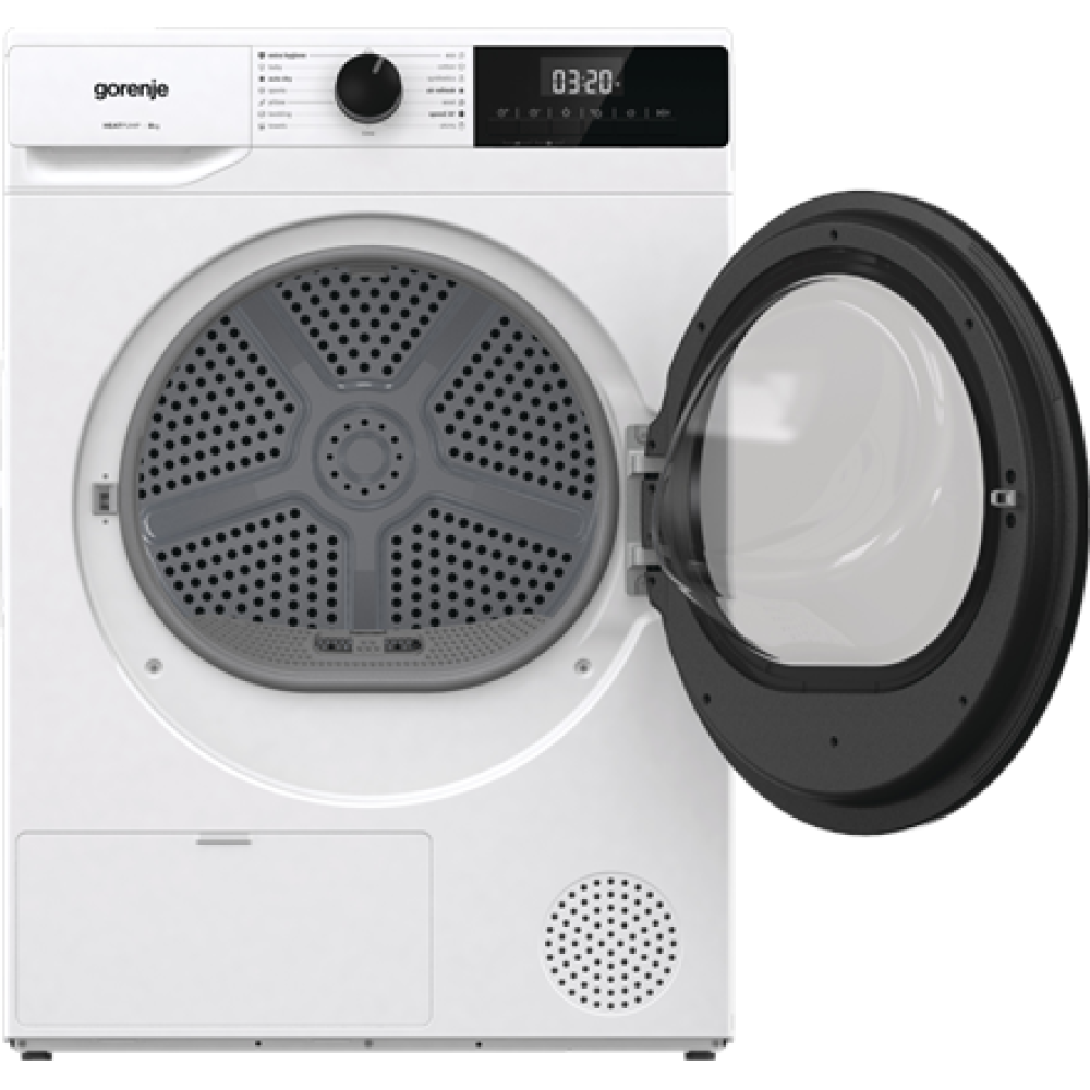 DHNE82 Gorenje Dryer Machine , DHNE82 , Energy efficiency class Class D , Front loading , 8 kg , LED , Depth 55 cm , White