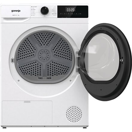 Gorenje Dryer Machine , DHNE82 , Energy efficiency class Class D , Front loading , 8 kg , LED , Depth 55 cm , White