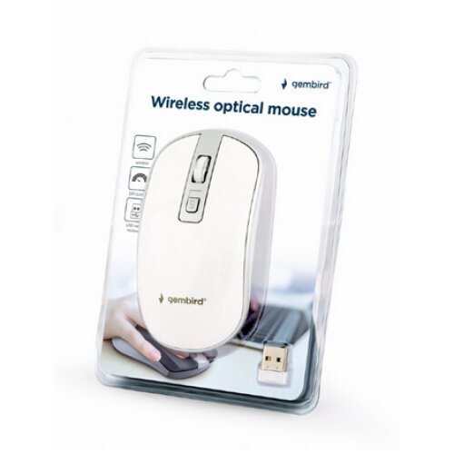 Gembird , Wireless Optical mouse , MUSW-4B-05 , Optical mouse , USB , White