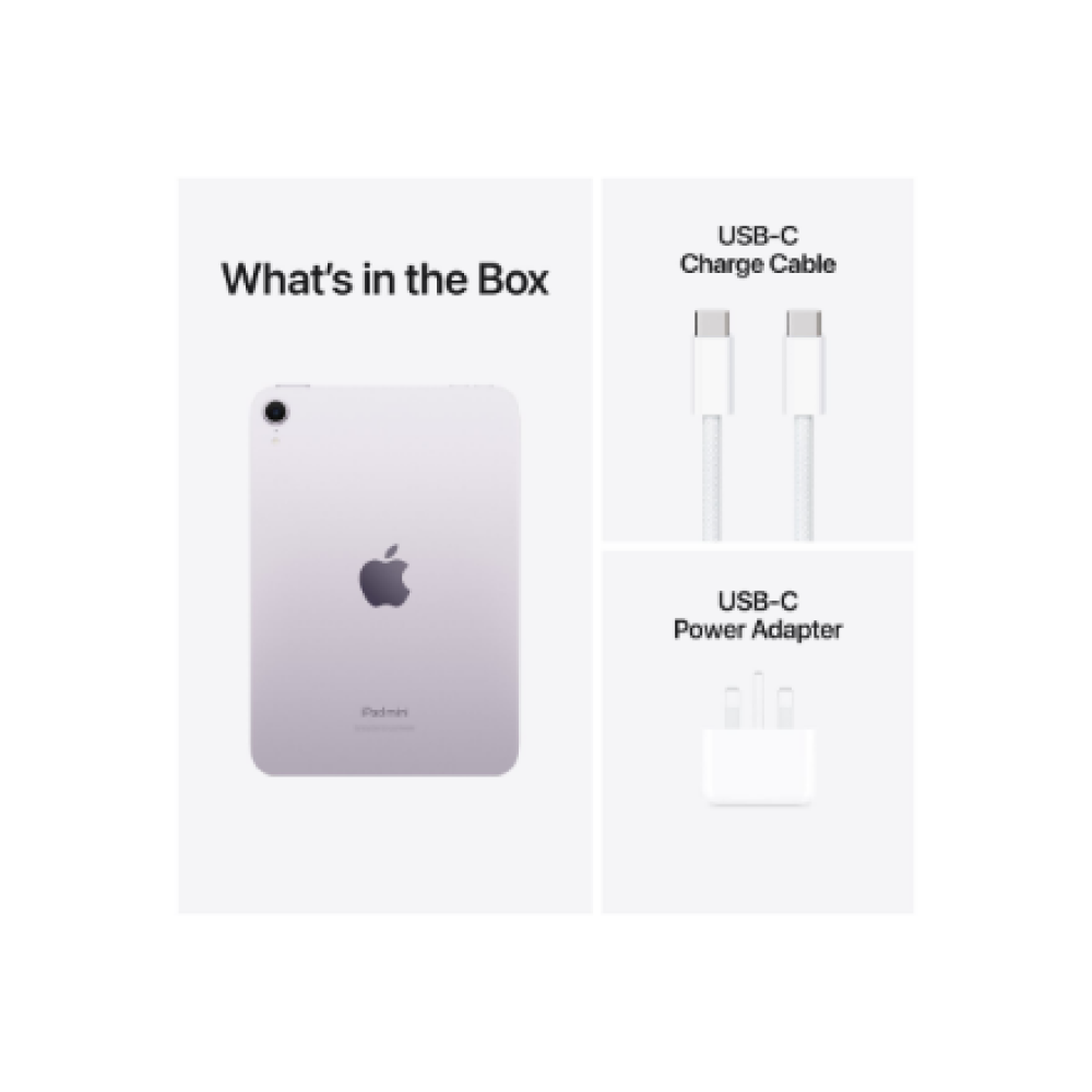 Apple iPad Mini (A17 Pro) , 8.3 , Purple , Liquid Retina , 2266 x 1488 pixels , 128 GB , Wi-Fi , Front camera , 12 MP , Rear camera , 12 MP , Bluetooth , 5.3 , iPadOS