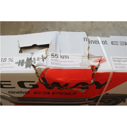 SALE OUT. Ninebot by Segway eKickScooter E3 Pro E , Segway E3 Pro E , eKickScooter , 800 W , Up to 25 km/h , 10 , 24 month(s) , Silver and Gray , DAMAGED PACKAGING AND PAINT. DIRTY, SCRATCHED, INSTALLATION MARKS