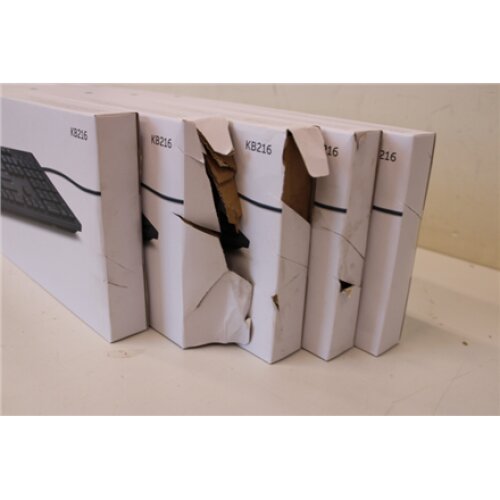 SALE OUT. Dell Keyboard KB216 Wired Multimedia US/International Black (RTL BOX) Dell DAMAGED PACKAGING, SCRATCH ON THE BACK OF THE PRODUCT