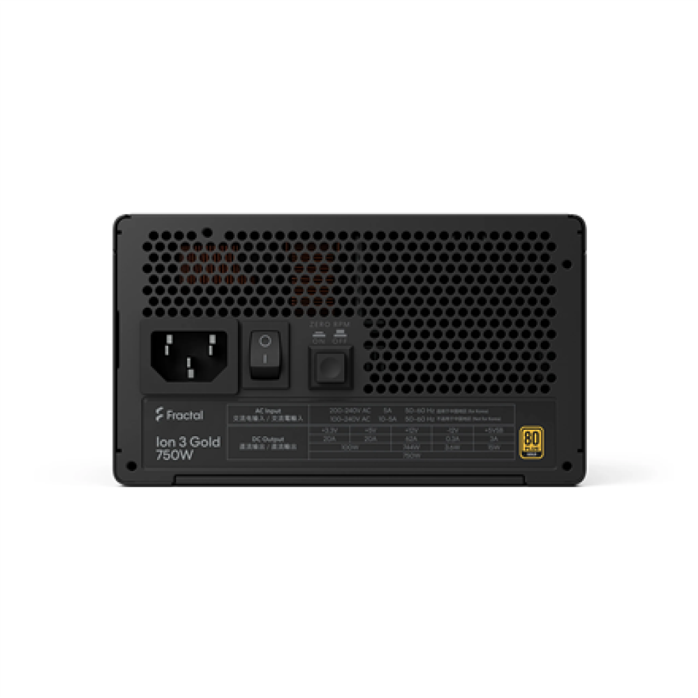 Fractal Design Power Supply, Black , Ion 3 Gold , 750 W