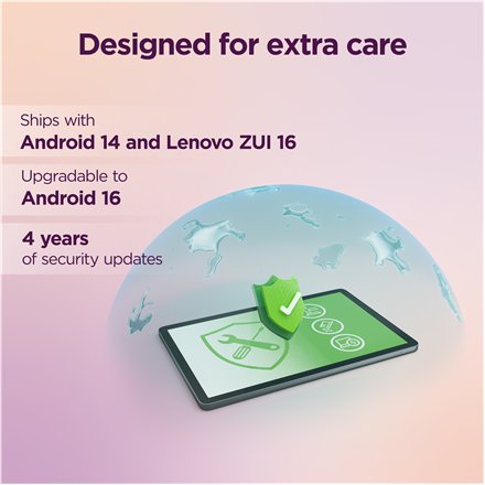Lenovo Tab Wi-Fi (w/o power adapter) , ZAEH0167SE , 10.1 , Luna Grey , IPS , 1920 x 1200 pixels , MediaTek , Helio G85 , 4 GB , Soldered LPDDR4x , 64 GB , Wi-Fi , Front camera , 5 MP , Rear camera , 8 MP , Bluetooth , 5.3 , Android , 14 (Android 15 & 