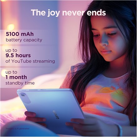 Lenovo Tab Wi-Fi (w/o power adapter) , ZAEH0167SE , 10.1 , Luna Grey , IPS , 1920 x 1200 pixels , MediaTek , Helio G85 , 4 GB , Soldered LPDDR4x , 64 GB , Wi-Fi , Front camera , 5 MP , Rear camera , 8 MP , Bluetooth , 5.3 , Android , 14 (Android 15 & 