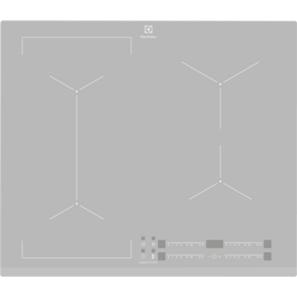 Sourcing EIV63440BS Induction hob, Number of burners/cooking zones 4, Touch, Timer, Black