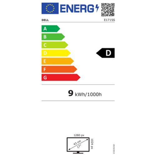 Dell , E Series , E1715S , 17 , TN , 5:4 , 60 Hz , 5 ms , LED pixels , 1280 x 1024 , 250 cd/m² , VGA, DP , Black , Warranty 36 month(s)