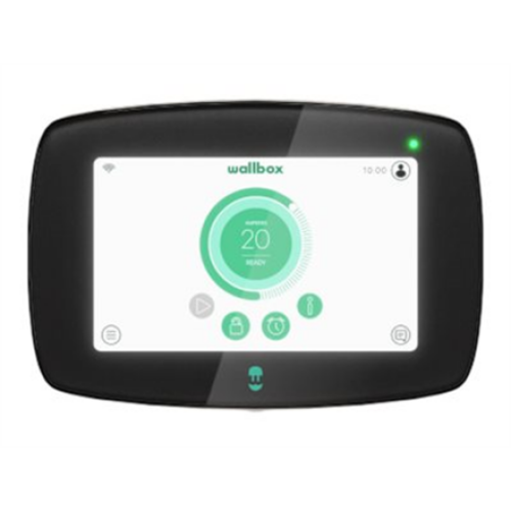 Wallbox , Commander 2 Electric Vehicle charger, 7 meter cable Type 2 , 22 kW , Wi-Fi, Bluetooth, Ethernet, 4G (optional) , Premium feel charging station equiped with 7” Touchscreen for Public and Private charging scenarios. Like all other Wallbox models i