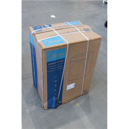 SALE OUT. Midea MF100W70/W-HR Washing Machine, D, Front loading, Depth 40 cm, 7 kg, White , Midea Washing Machine , MF100W70/W , Energy efficiency class D , Front loading , Washing capacity 7 kg , 1200 RPM , Depth 40 cm , Width 60 cm , Display , LED , Whi