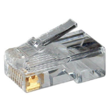Logilink MP0002 CAT5e Modular PlugSuitable for 8P8C Round CablePlug unshieldedGold-plated contacts, Transparent