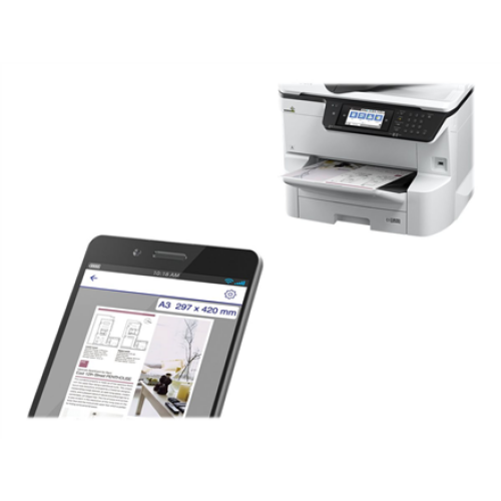 Epson Multifunctional printer , WF-C8690DWF , Inkjet , Colour , All-in-One , A4 , Wi-Fi , Grey/Black