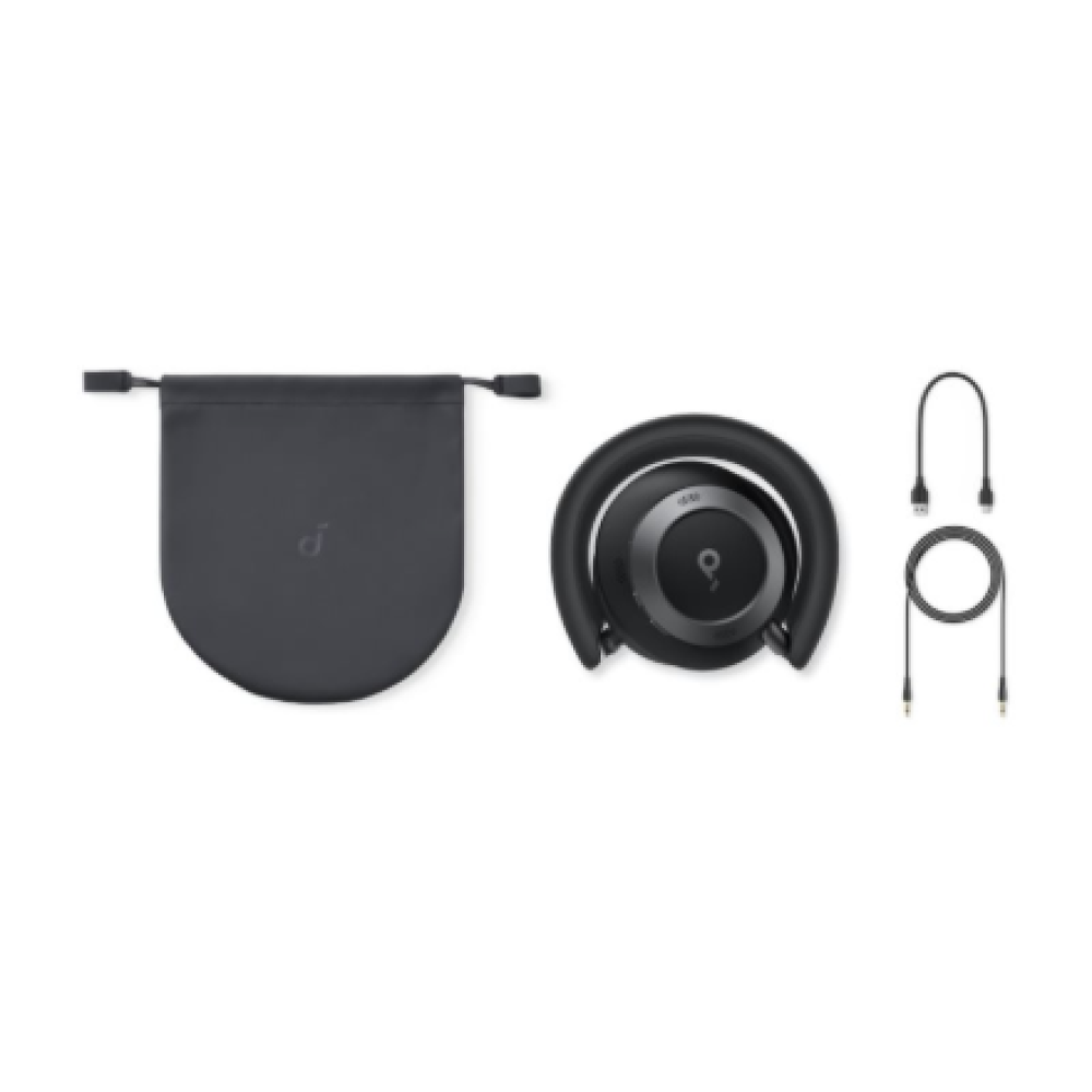 Anker Soundcore , Foldable Headphones , Space One Pro , Bluetooth , Over-ear , Microphone , Wireless , Jet Black