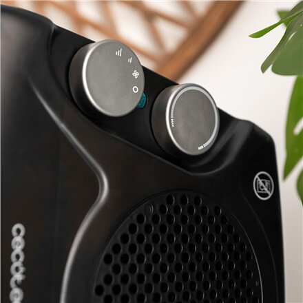 Cecotec ReadyWarm 2000 Max Dual Black , Fan heater , 2000 W , Number of power levels 3 , Suitable for rooms up to 20 m² , Black