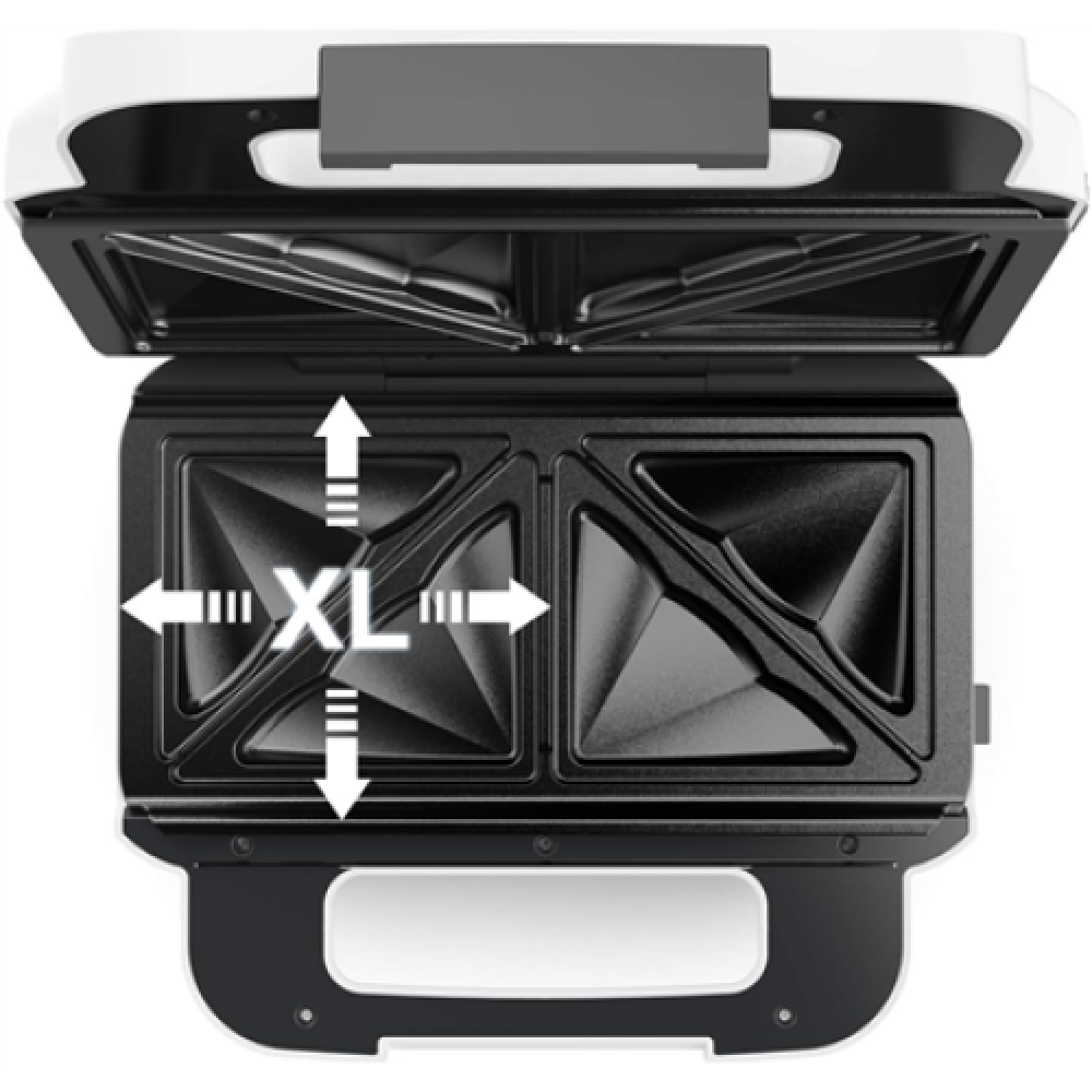 TEFAL , Wafle Maker Snack XL , SW701110 , 850 W , Number of pastry 2 , Belgium , White/Grey