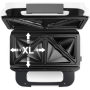 TEFAL , Wafle Maker Snack XL , SW701110 , 850 W , Number of pastry 2 , Belgium , White/Grey