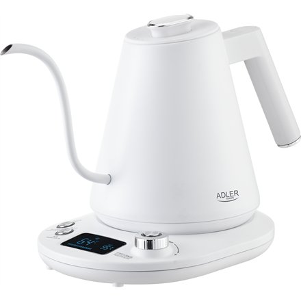 Adler , Kettle , AD 1349w , Electric , 1100 W , 1 L , Stainless Steel , 360° rotational base , White