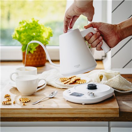 Adler , Kettle , AD 1349w , Electric , 1100 W , 1 L , Stainless Steel , 360° rotational base , White