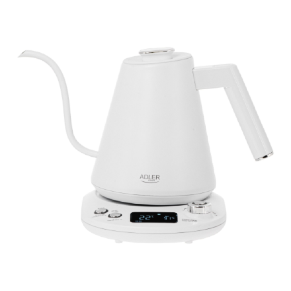 Adler , Kettle , AD 1349w , Electric , 1100 W , 1 L , Stainless Steel , 360° rotational base , White