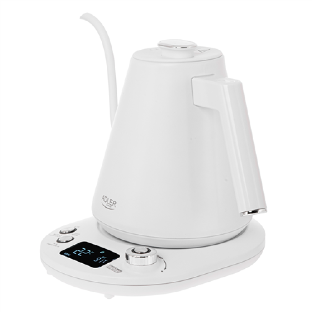 Adler , Kettle , AD 1349w , Electric , 1100 W , 1 L , Stainless Steel , 360° rotational base , White