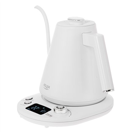 Adler , Kettle , AD 1349w , Electric , 1100 W , 1 L , Stainless Steel , 360° rotational base , White