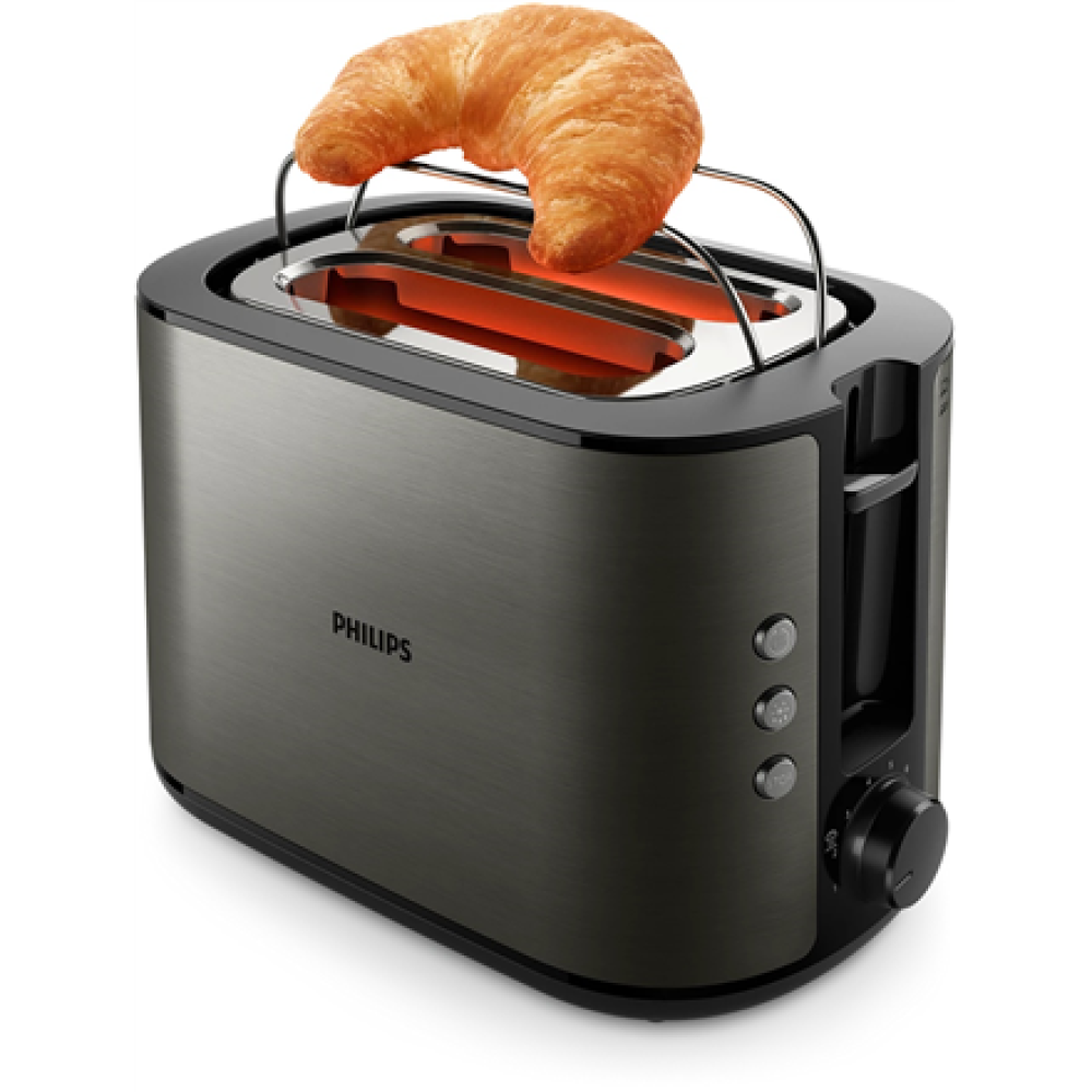 Philips Toaster , HD2651/80 Viva Collection , Power 1050 W , Number of slots 2 , Housing material Metal , Black