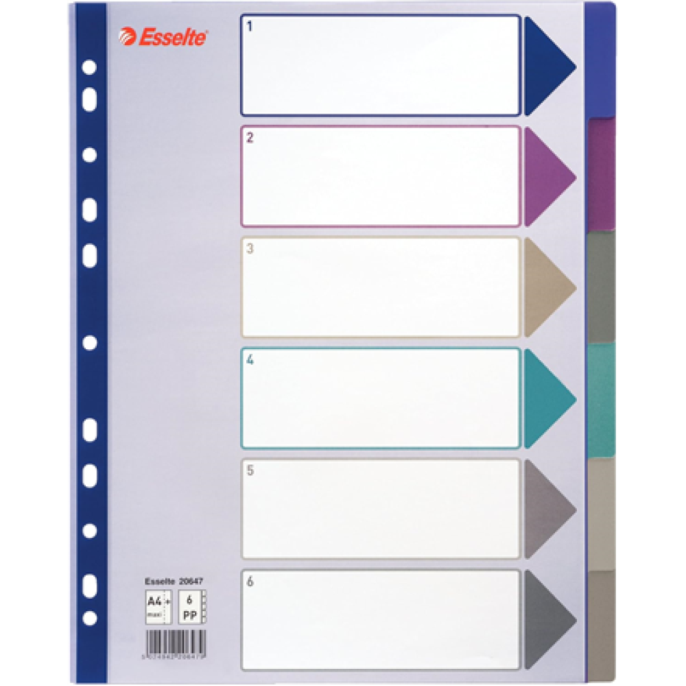 Sourcing , Divider, PP, A4+, 6pcs , 20647