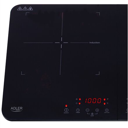 AD 6516 , Adler Cooker , Touch controls , Number of burners/cooking zones 2 , Induction , Black