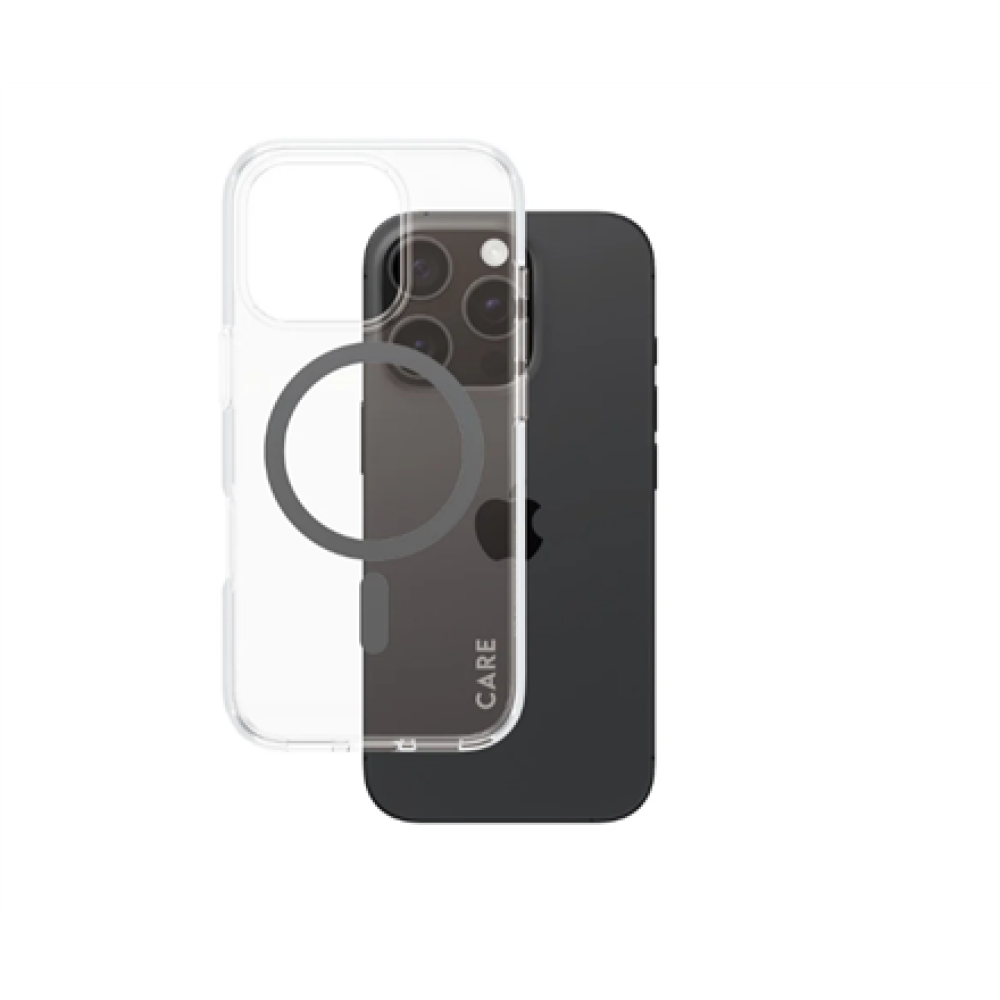 CARE Flagship Case , Back cover , Apple , iPhone 16 PRO , Recycled plastic , Black , MagSafe
