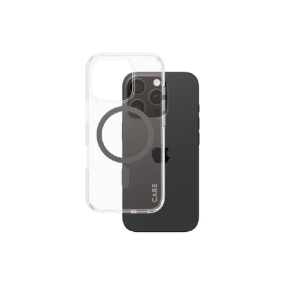 CARE Flagship Case , Back cover , Apple , iPhone 16 PRO , Recycled plastic , Black , MagSafe