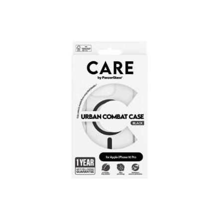 CARE Flagship Case , Back cover , Apple , iPhone 16 PRO , Recycled plastic , Black , MagSafe