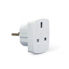 Gembird , AC power adapter, UK socket to EU Schuko plug, 7.5 A , Travel adapter