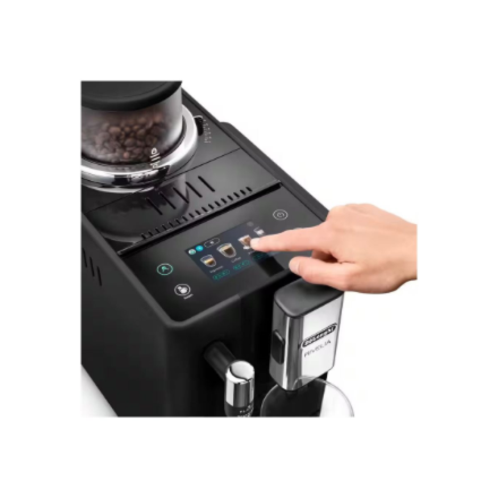 Delonghi Coffee Machine , EXAM 440.35.B RIVELIA , Pump pressure 19 bar , Built-in milk frother , Automatic , 1450 W , Onyx Black