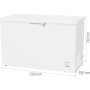 Gorenje , FH401CW , Freezer , Energy efficiency class F , Chest , Free standing , Height 85 cm , Total net capacity 384 L , White