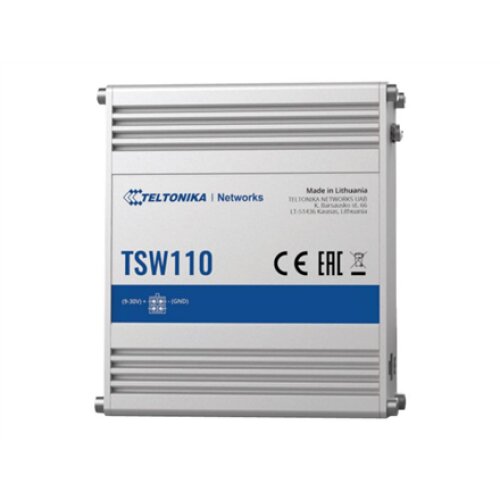 Teltonika , Switch , TSW110 , Unmanaged , Gigabit Ethernet (copper) ports quantity 5 , 10 Gbps (RJ-45) ports quantity 0 , SFP ports quantity 0 , SFP+ ports quantity 0 , Combo ports quantity 0 , PoE+ ports quantity 0 , Passive PoE ports quantity Possibilit