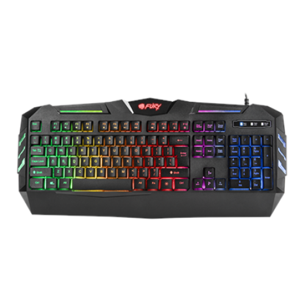 FURY Spitfire Gaming Keyboard, US Layout, Wired, Black , Fury , Gaming Keyboard , Spitfire , Gaming keyboard , Wired , RGB LED light , US , 1.8 m , Black , USB 2.0