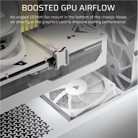 Corsair PC Case , 3200D RS , Mid-Tower , White