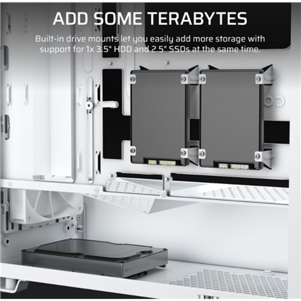 Corsair PC Case , 3200D RS , White , Mid-Tower