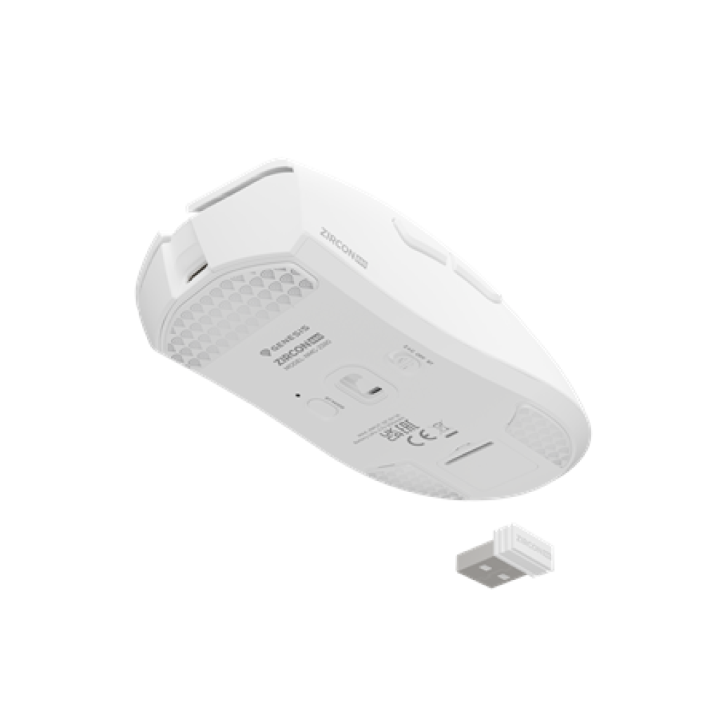 Genesis Zircon 880 , Wireless , Gaming Mouse , White , 2.4 GHz, Bluetooth, USB