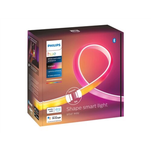 Philips Hue , Lightstrip Extension , Hue Gradient Lightstrip 1m Extension , White and colored light
