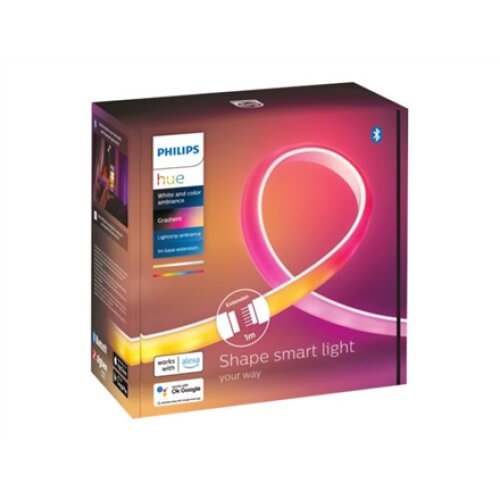 Philips Hue , Lightstrip Extension , Hue Gradient Lightstrip 1m Extension , White and colored light
