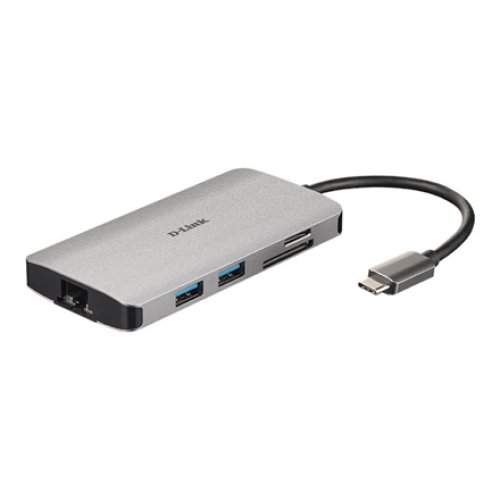 D-Link , 8-in-1 USB-C Hub with HDMI/Ethernet/Card Reader/Power Delivery , DUB-M810 , USB hub , USB Type-C