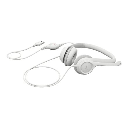 Logitech , USB Computer Headset , H390 , Wired , Over-Ear , Microphone , Noise canceling , Off-white