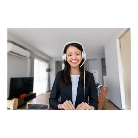 Logitech , USB Computer Headset , H390 , Wired , Over-Ear , Microphone , Noise canceling , Off-white