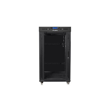 Lanberg , Rack cabinet 19 free-standing 22U/800x800 (flat pack) with glass door, LCD , FF01-8822-12BL , Black