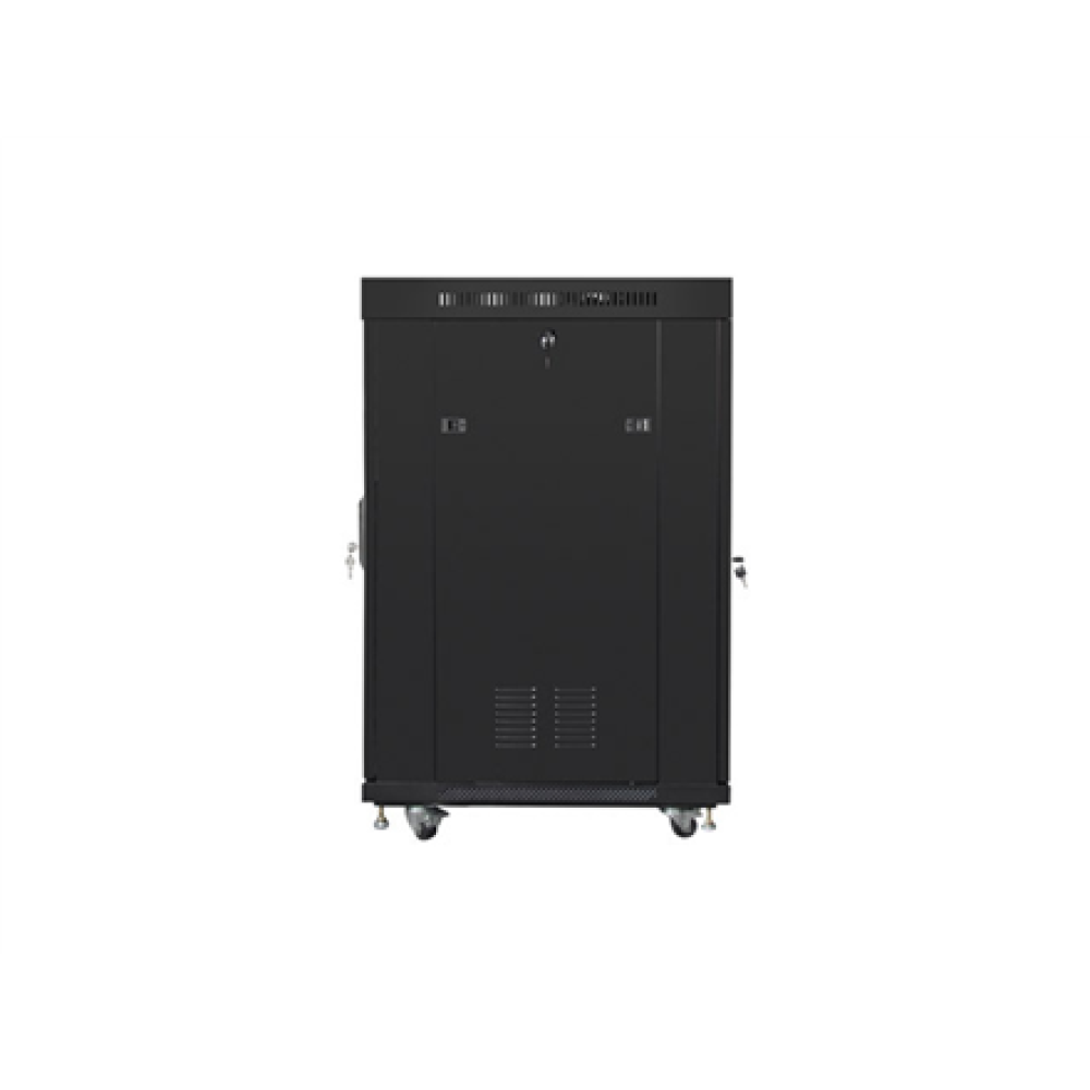 Lanberg , Rack cabinet 19 free-standing 22U/800x800 (flat pack) with glass door, LCD , FF01-8822-12BL , Black